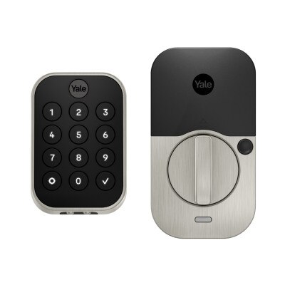 Yale Pro 2 Key Free Pushbutton Keypad Lock with Z-Wave Plus, Satin Nickel